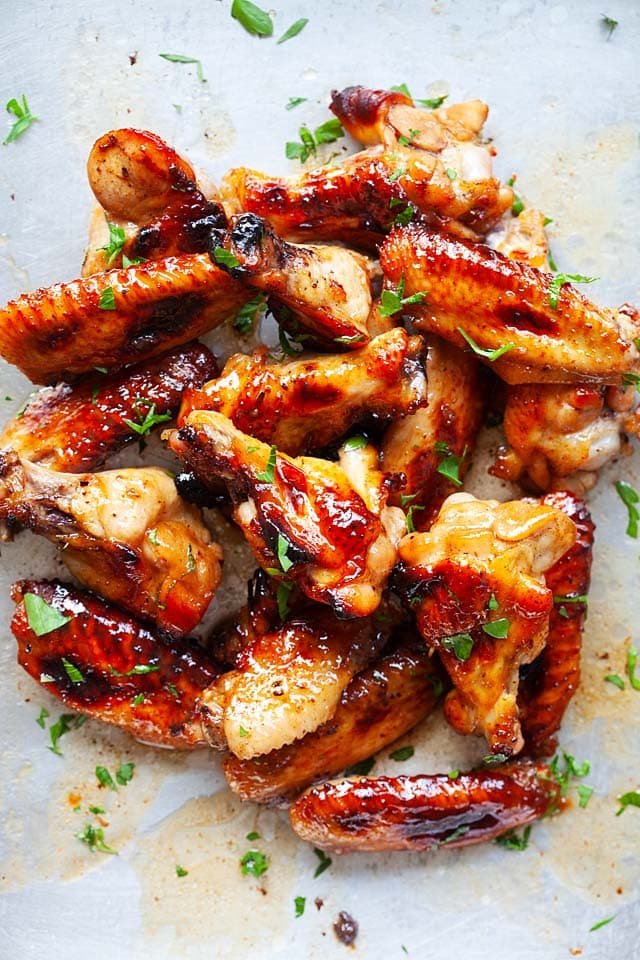 Glazed chicken wings at Wing Stop